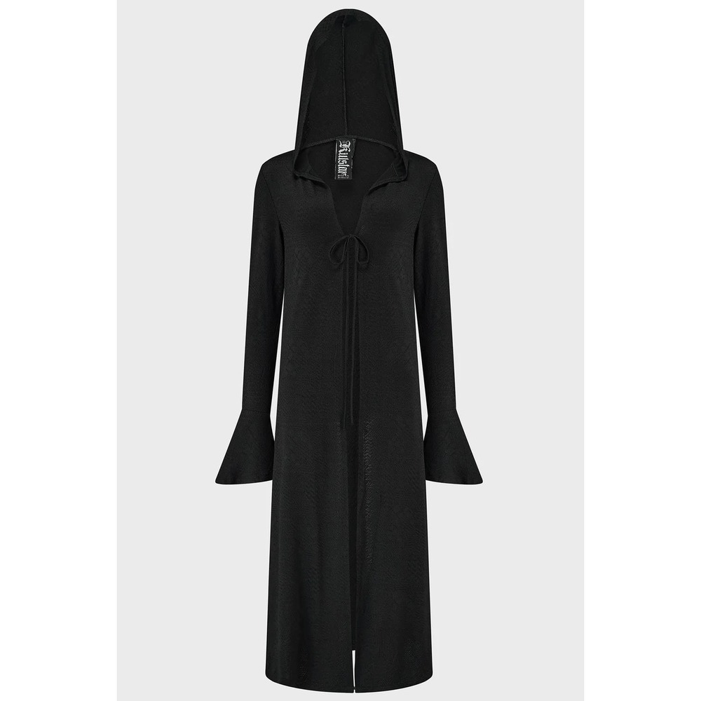 Killstar ghost gauze cloak black stretchy long sleeve lose fit duster